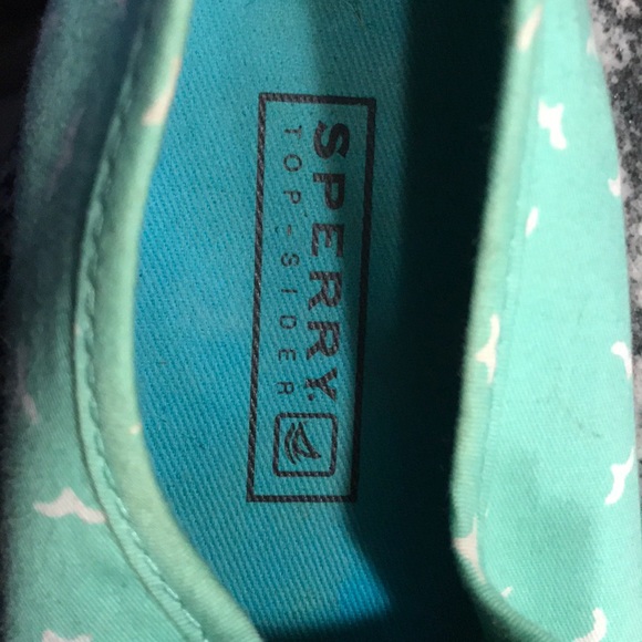 Sperry top sider in mint with white birds - Picture 5 of 5